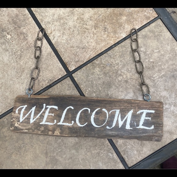 Rustic Handmade Wood Welcome Sign - Picture 2 of 6
